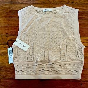 NWT Babaton Pointelle Sweater crop tank